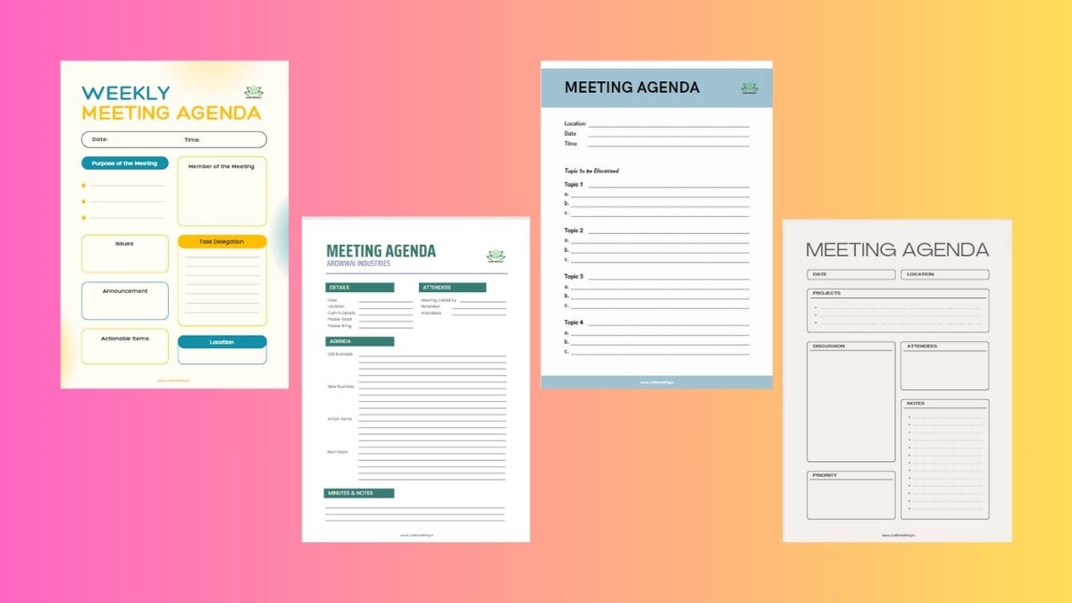 Read more about the article Elevate Your Meetings with Mindful Agendas: Free Printable PDF Template!
