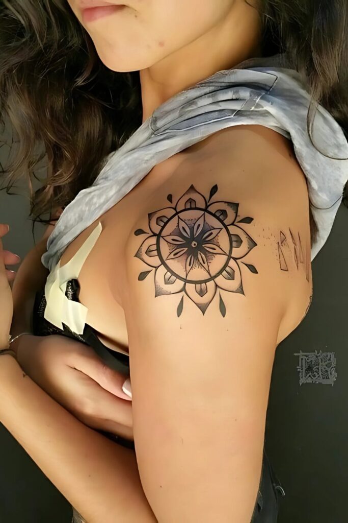 Mandala Shoulder Tattoo: A Symbol of Beauty, Balance, and Meaning Artistic Inspiration for Mandala Shoulder Cap Tattoo