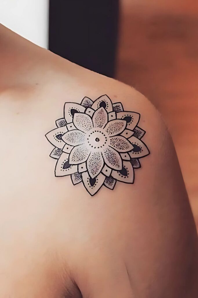 Mandala Shoulder Tattoo: A Symbol of Beauty, Balance, and Meaning How to Extend a Mandala Shoulder Cap Tattoo into a Sleeve