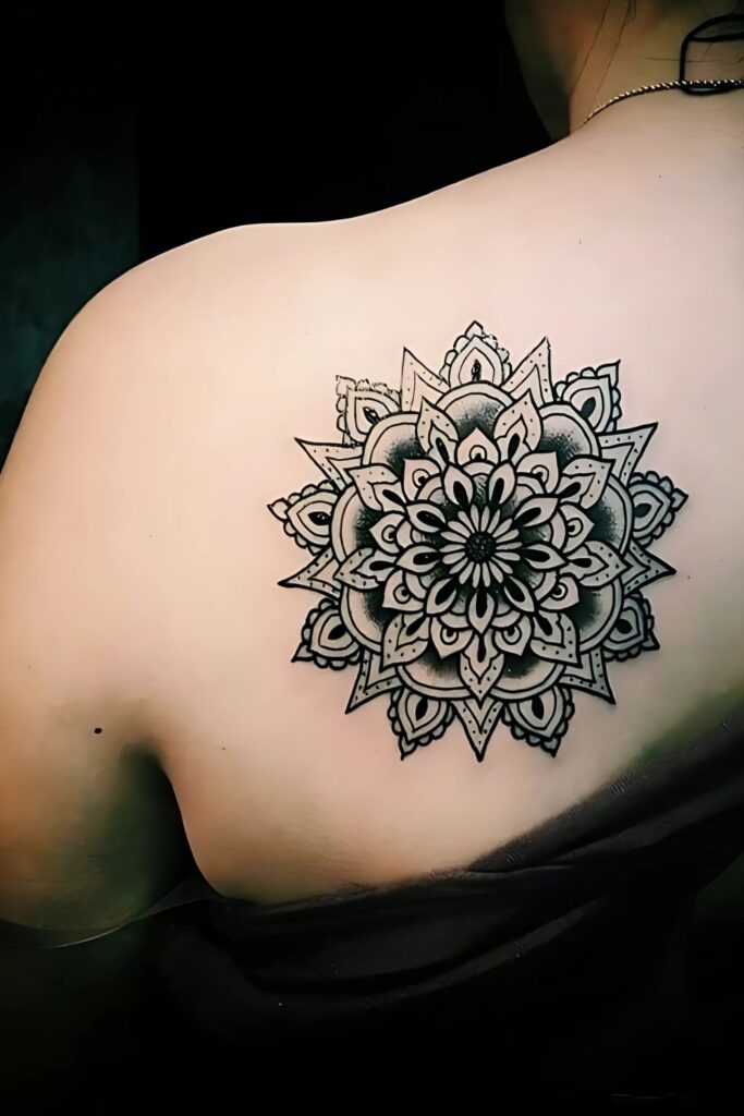 Mandala Shoulder Tattoo: A Symbol of Beauty, Balance, and Meaning Personalized Feminine Mandala Shoulder Tattoo Inspirations