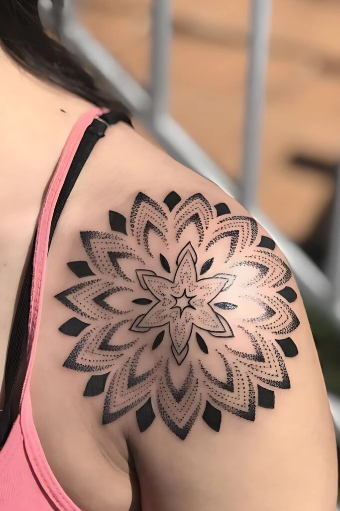 Mandala Shoulder Tattoo: A Symbol of Beauty, Balance, and Meaning Top Styles for a Feminine Mandala Shoulder Tattoo